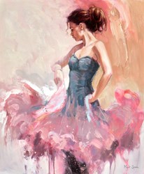 Dance in Blue and Pink by Mark Spain - Original Painting on Stretched Canvas sized 20x24 inches. Available from Whitewall Galleries